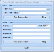 FoxPro IBM DB2 Import, Export & Convert Software screenshot